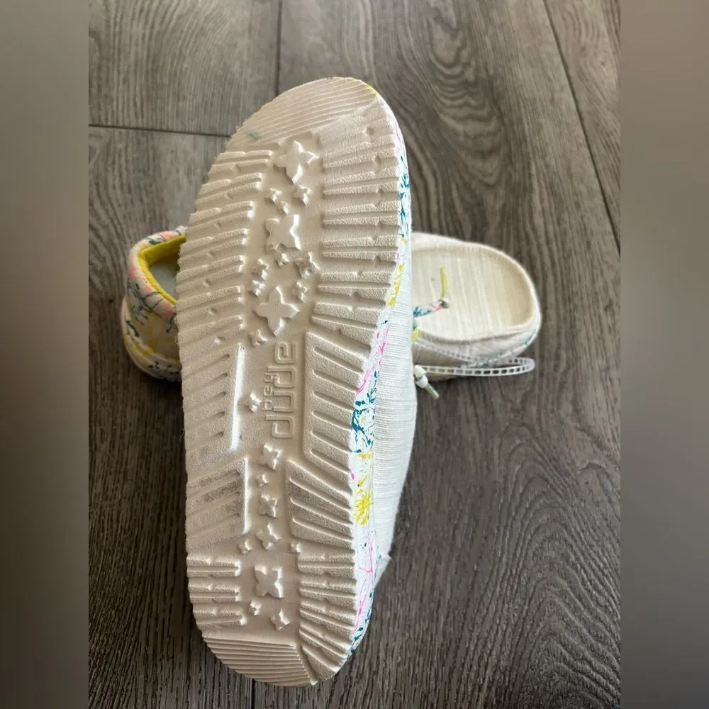 Hey dude  Kids White Moccasins